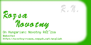 rozsa novotny business card